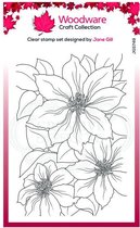 Woodware Clear stamp - Bloemen Clematis - A6 - Stempelset - Polymeer