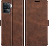 Mobigear Wallet Telefoonhoesje geschikt voor OPPO A94 Hoesje Bookcase Portemonnee - Bruin