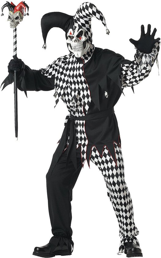 CALIFORNIA COSTUMES - Zwart en wit duister harlekijn kostuum voor mannen