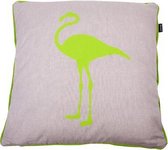 In The Mood Melange Flamingo Kussen 50 x 50 cm - Div Kleuren - 2 stuks - Lime