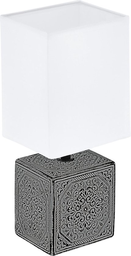 EGLO Mataro 1 Tafellamp - E14 - 30 cm - Zwart/Wit