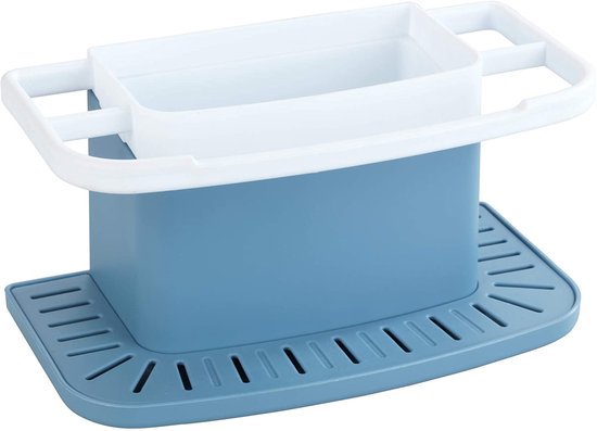 Wenko Spoelbakorganizer Cosmo 21 X 11 Cm Pp Blauw/wit 3-delig