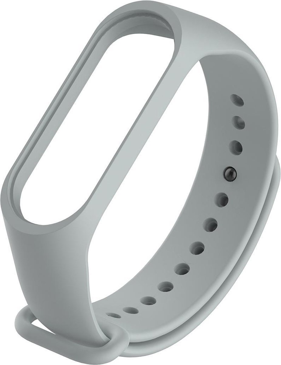By Qubix - Geschikt voor Xiaomi Mi band 3 / 4 / 5 / 6 / 7 bandje OneColor - Grijs