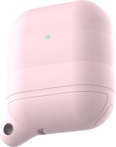 AirPods hoesje van By Qubix - AirPods 1/2 hoesje siliconen waterproof series - soft case - licht roze
