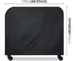 Universele BBQ hoes waterdicht - L - Barbecue Grill Hoes Cover - 170x61x117cm - Afdekhoes - Zwart Universele BBQ hoes waterdicht - L - Barbecue Grill Hoes Cover - 170x61x117cm - Afdekhoes - Zwart