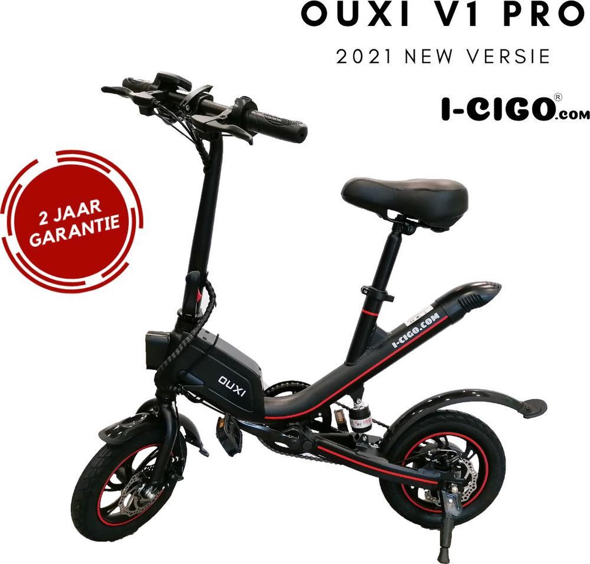 I-CIGO Elektrische Vouwfiets - Zwart - 25 km per uur