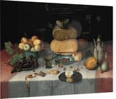 Stilleven met kazen, Floris Claesz. van Dijck - Foto op Plexiglas - 80 x 60 cm