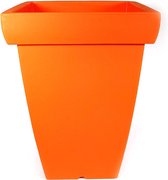 VECA - Vaso Quadrato Swing - Bloempot - 28x28x40cm - Oranje