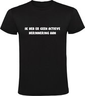Ik heb daar geen actieve herinneringen aan Heren t-shirt | Mark Rutte | Zwart
