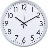 Horloge murale - Horloge de cuisine - Horloge de cantine - 30cm - Argent