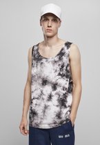 Urban Classics Tanktop -XL- Black Tie Dye Big Zwart/Wit