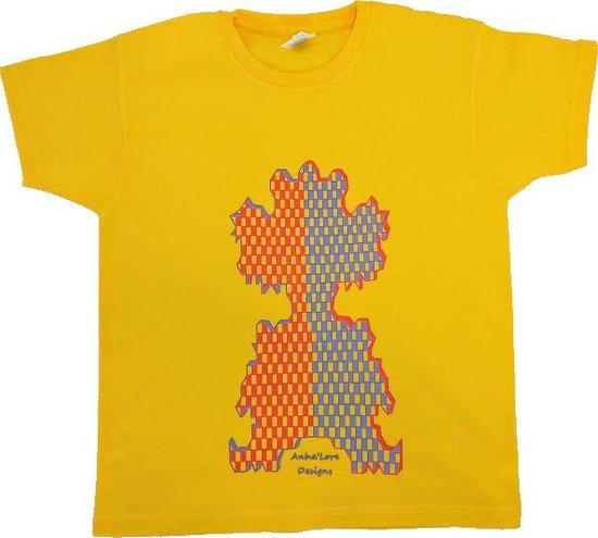 Anha'Lore Designs - Clown - T-shirt - Geel - 7/8j (128)