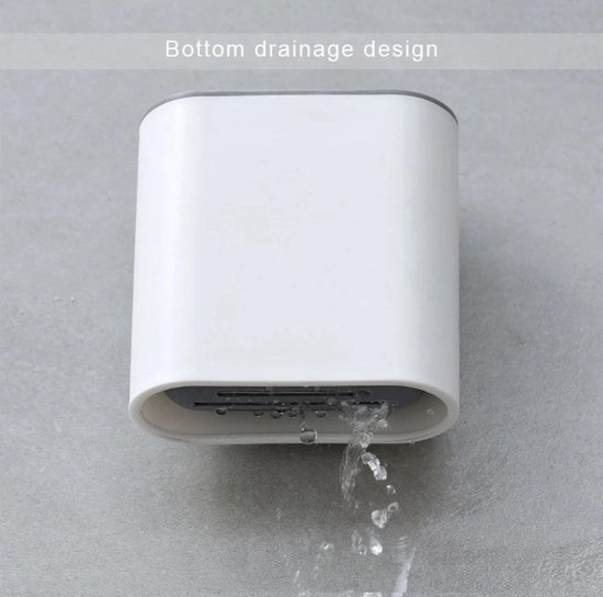 Flexibele siliconen wc borstel met houder wit - Xd Xtreme