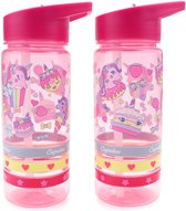 Drinkfles Unicorn Sweet Dreams 2 stuks | Eenhoorn BPA vrije schoolbeker kinderen | DB04