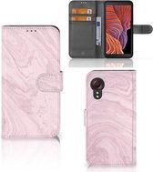 GSM Hoesje Samsung Galaxy Xcover 5 | Xcover 5 Enterprise Edition Flip Case Marble Pink