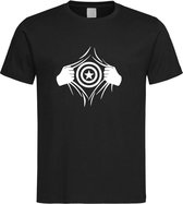 Zwart T Shirt met  " Captain America " print Wit size S