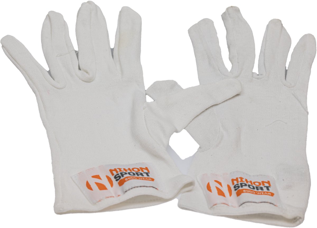 Binnenhandschoen met vingers (inner glove) Nihon | Wit