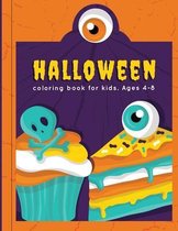 Halloween Coloring Book For Kids. Ages 4-8