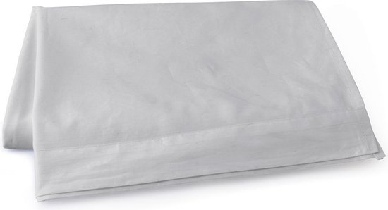 Drap de Lit Elegance Coton Percale - gris clair 200x260