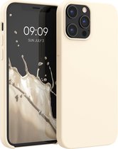 kwmobile telefoonhoesje voor Apple iPhone 12 Pro Max - Hoesje met siliconen coating - Smartphone case in crème