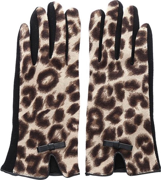 Zachte dames handschoenen Leopard Lady|Zwart Bruin|Luipaard print|warme  handschoenen | bol.com
