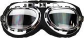 CRG chrome motorbril - Helder glas
