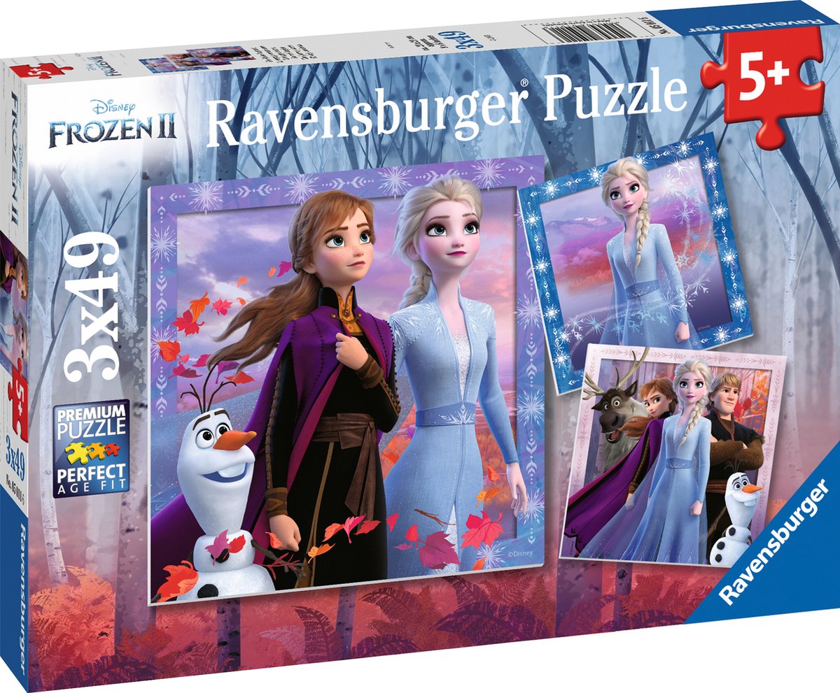 Ravensburger puzzels Disney Frozen 2 - 3 x 49 stukjes - kinderpuzzel — afbeelding 7
