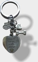 Sleutelhanger You’ll never walk alone, afscheid hond