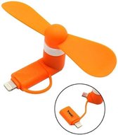 Telefoon Ventilator - Smartphone Ventilator - Micro USB naar Lightning -  Geschikt voor iPhone - Orange