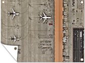 Affiche de jardin d'aéroport d'en haut