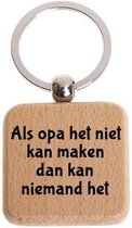 Akyol - Als opa het niet kan maken kan niemand het sleutelhanger - Opa cadeau - Oma en Opa cadeau - Familie cadeau - Cadeau opa - Bedankje - Bedank cadeau - Familie kado - Gegrafee