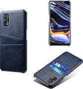 Back Cover met Opbergvakjes + PMMA Screenprotector voor Realme 7 Pro _ Blauw