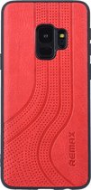 Samsung Galaxy S9 Soft touch Backcover hoesje met siliconen houder-Rood (G960)