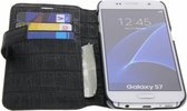 Guess Zwart hoesje Galaxy S7 - Book Case - Limited Edition - Crocodile