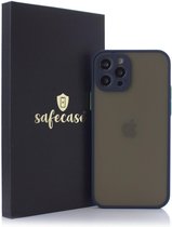 SafeCase® iPhone 12 Pro Hoesje Blauw - Inclusief camerabescherming schokbestendig + Gratis Glass Schermbeschermer