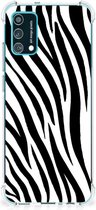 Hoesje Geschikt voor Samsung Galaxy M02s | A02s GSM Hoesje met doorzichtige rand Zebra