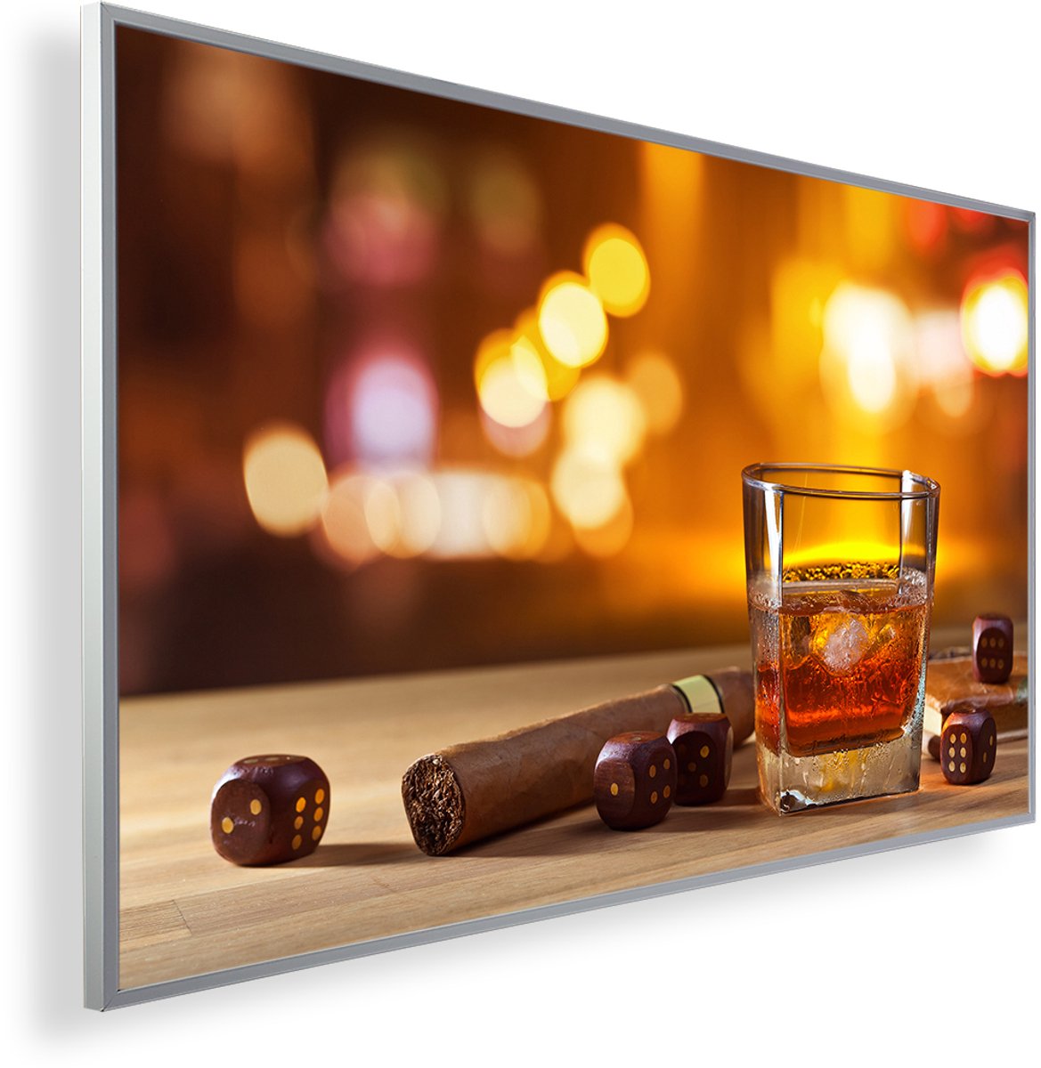 Infrarood Verwarmingspaneel 450W met fotomotief en Smart Thermostaat (5 jaar Garantie) - Cigar Whiskey 166