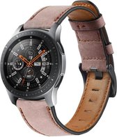 Smartwatch bandje - Geschikt voor Samsung Galaxy Watch 46mm, Samsung Galaxy Watch 3 45mm, Gear S3, Huawei Watch GT 2 46mm, Garmin Vivoactive 4, 22mm horlogebandje - PU leer - Fungus - Fashion
