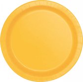 Unique Feestborden Geel 22,8 Cm 8 Stuks