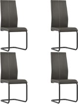 Medina Eetkamerstoelen 4 st kunstleer bruin