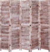 Medina Kamerscherm met 5 panelen 175x165 cm hout bruin