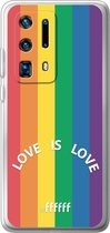 6F hoesje - geschikt voor Huawei P40 Pro+ -  Transparant TPU Case - #LGBT - Love Is Love #ffffff