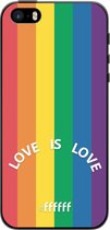 6F hoesje - geschikt voor iPhone 5s -  TPU Case - #LGBT - Love Is Love #ffffff