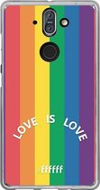 6F hoesje - geschikt voor Nokia 8 Sirocco -  Transparant TPU Case - #LGBT - Love Is Love #ffffff
