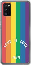 6F hoesje - geschikt voor Samsung Galaxy A41 -  Transparant TPU Case - #LGBT - Love Is Love #ffffff