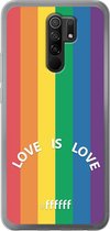 6F hoesje - geschikt voor Xiaomi Redmi 9 -  Transparant TPU Case - #LGBT - Love Is Love #ffffff