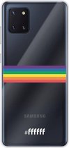 6F hoesje - geschikt voor Samsung Galaxy Note 10 Lite -  Transparant TPU Case - #LGBT - Horizontal #ffffff