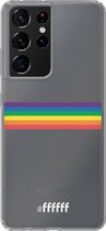 6F hoesje - geschikt voor Samsung Galaxy S21 Ultra -  Transparant TPU Case - #LGBT - Horizontal #ffffff