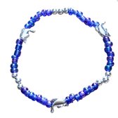 Enkelbandje-Gwen-Kinderen-Blauw-Dolfijn-17 cm-Enkelsieraad-5 tot 7 jaar-Charme Bijoux