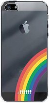 6F hoesje - geschikt voor iPhone 5 -  Transparant TPU Case - #LGBT - Rainbow #ffffff